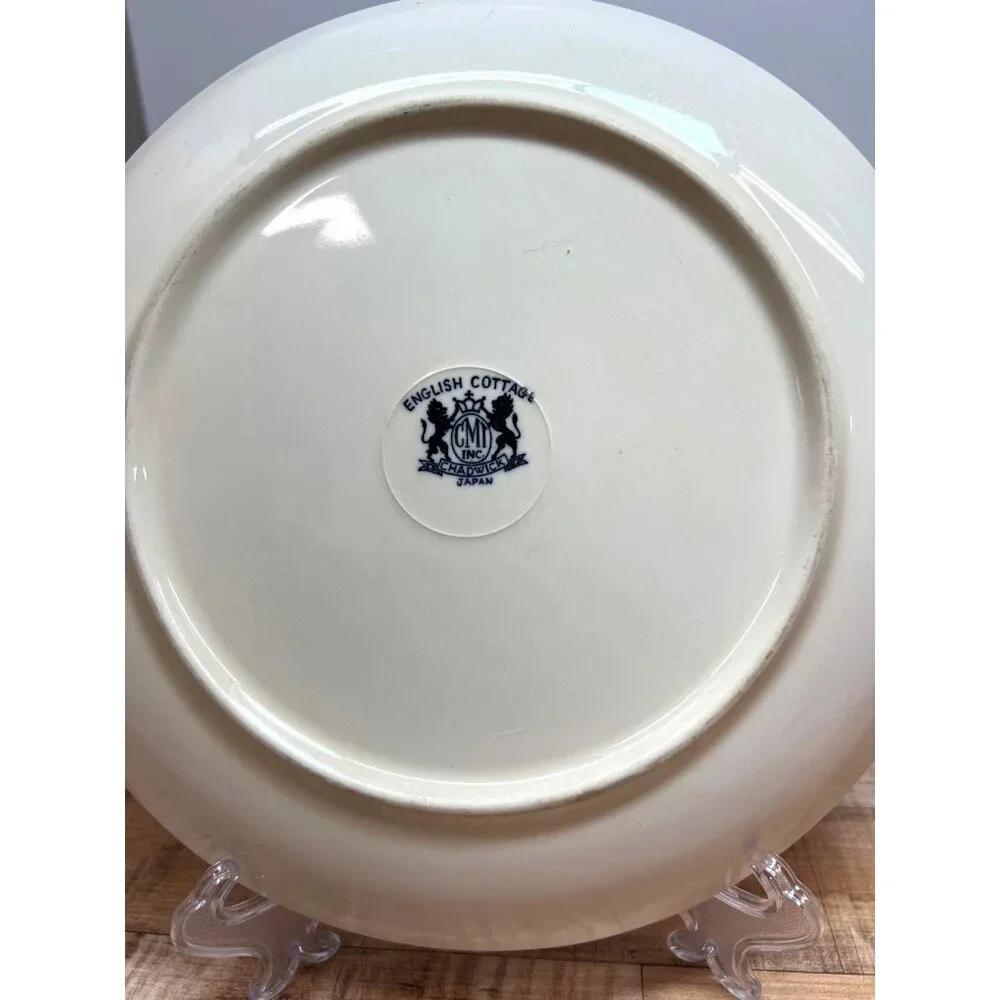 Vintage English Cottage Scene Decorative Plates By Crown Ming 10